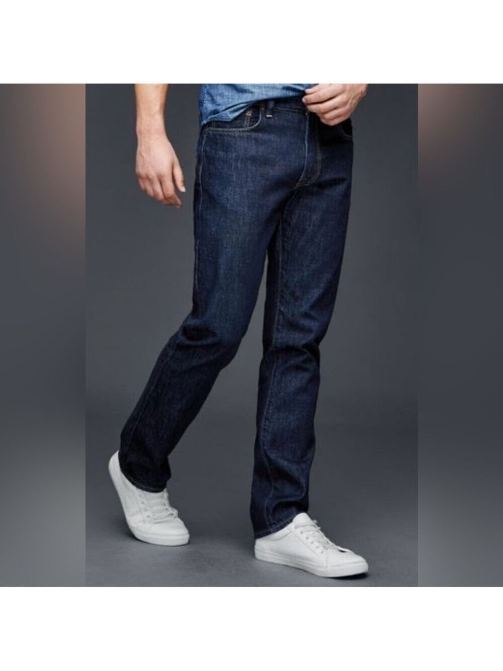 Gap 1969 Straight Fit Dark Rinse 100% Cotton Jeans